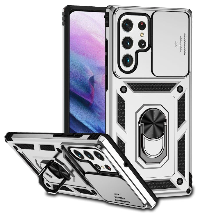 Custodia per telefono con supporto per camshield scorrevole, For Samsung Galaxy S22 5G, For Samsung Galaxy S22+ 5G, For Samsung Galaxy S22 Ultra 5G