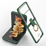 Custodia per telefono galvanica GKK Phantom con anello, For Samsung Galaxy Z Flip3 5G