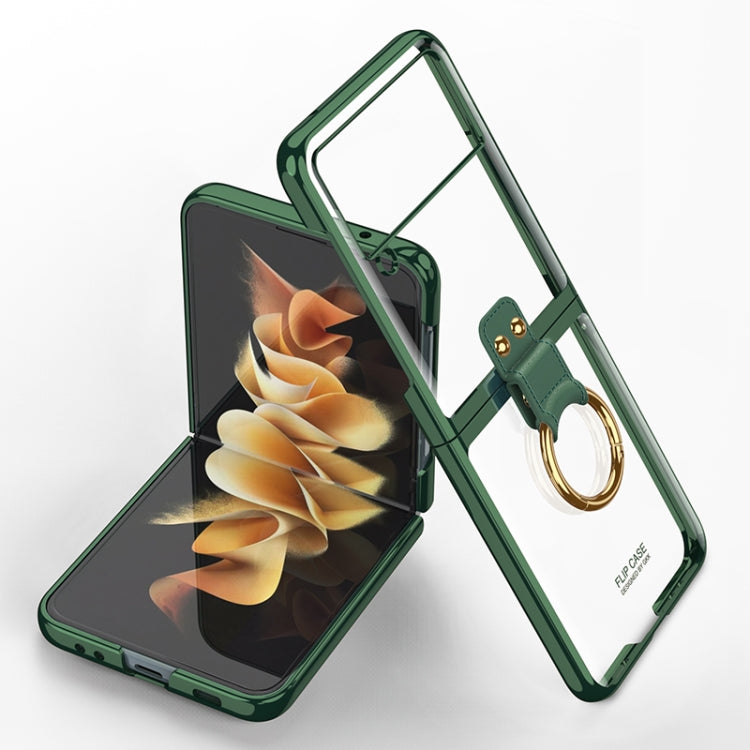 Custodia per telefono galvanica GKK Phantom con anello, For Samsung Galaxy Z Flip3 5G