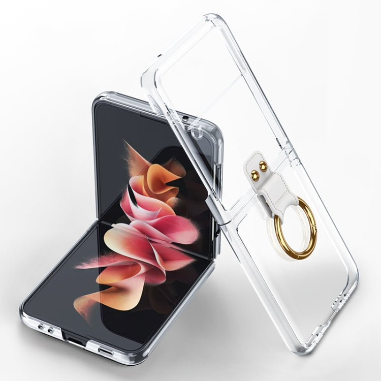 Custodia per telefono galvanica GKK Phantom con anello, For Samsung Galaxy Z Flip3 5G