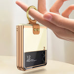Custodia per telefono galvanica GKK Phantom con anello, For Samsung Galaxy Z Flip3 5G