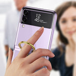 Custodia per telefono galvanica GKK Phantom con anello, For Samsung Galaxy Z Flip3 5G