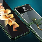 Custodia per telefono galvanica GKK Phantom con anello, For Samsung Galaxy Z Flip3 5G