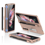 Custodia a libro magnetica a copertura totale GKK con slot per penna, For Samsung Galaxy Z Fold3 5G