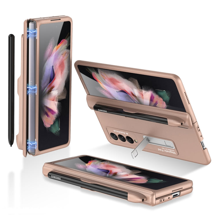 Custodia a libro magnetica a copertura totale GKK con slot per penna, For Samsung Galaxy Z Fold3 5G