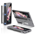 Custodia a libro magnetica a copertura totale GKK con slot per penna, For Samsung Galaxy Z Fold3 5G