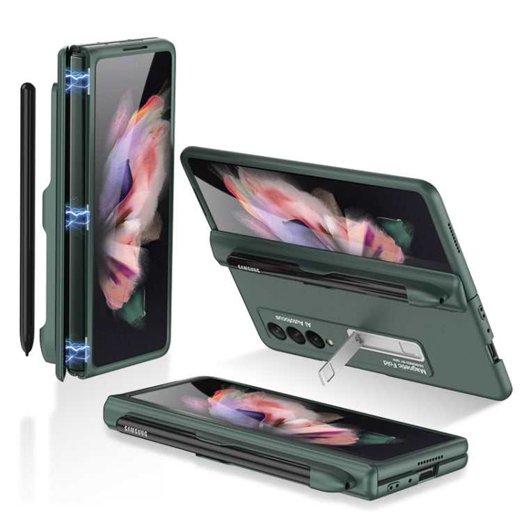 Custodia a libro magnetica a copertura totale GKK con slot per penna, For Samsung Galaxy Z Fold3 5G
