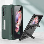 Custodia a libro magnetica a copertura totale GKK con slot per penna, For Samsung Galaxy Z Fold3 5G