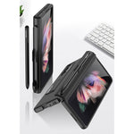 Custodia a libro magnetica a copertura totale GKK con slot per penna, For Samsung Galaxy Z Fold3 5G