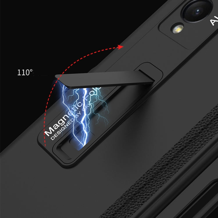 Custodia a libro magnetica a copertura totale GKK con slot per penna, For Samsung Galaxy Z Fold3 5G