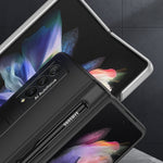 Custodia a libro magnetica a copertura totale GKK con slot per penna, For Samsung Galaxy Z Fold3 5G