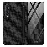 Custodia per telefono verniciata in vetro temperato GKK Flip con slot per penna, For Samsung Galaxy Z Fold3 5G