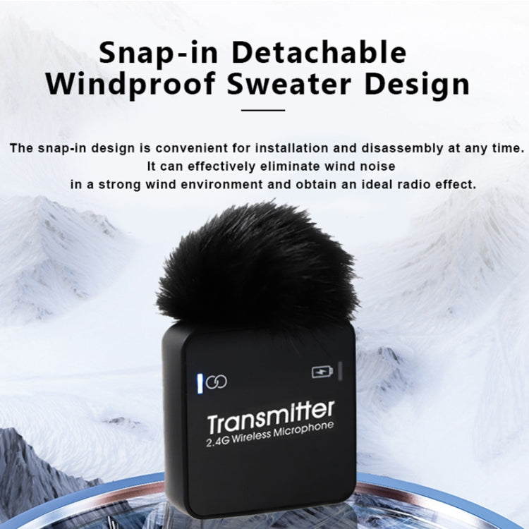Microfono Lavalier Wireless AY123 2.4G a Doppio Canale
