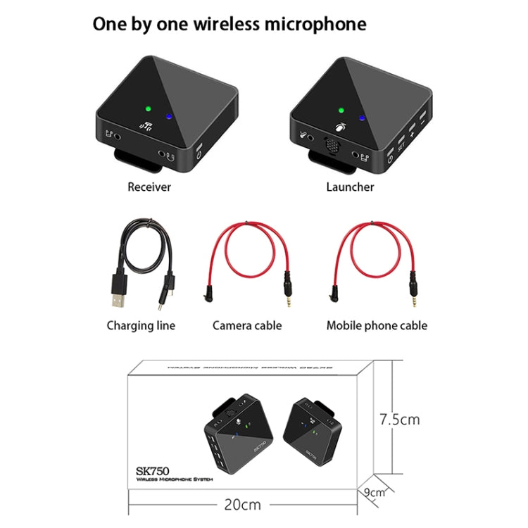 Mini microfono lavalier wireless SK750 tipo C