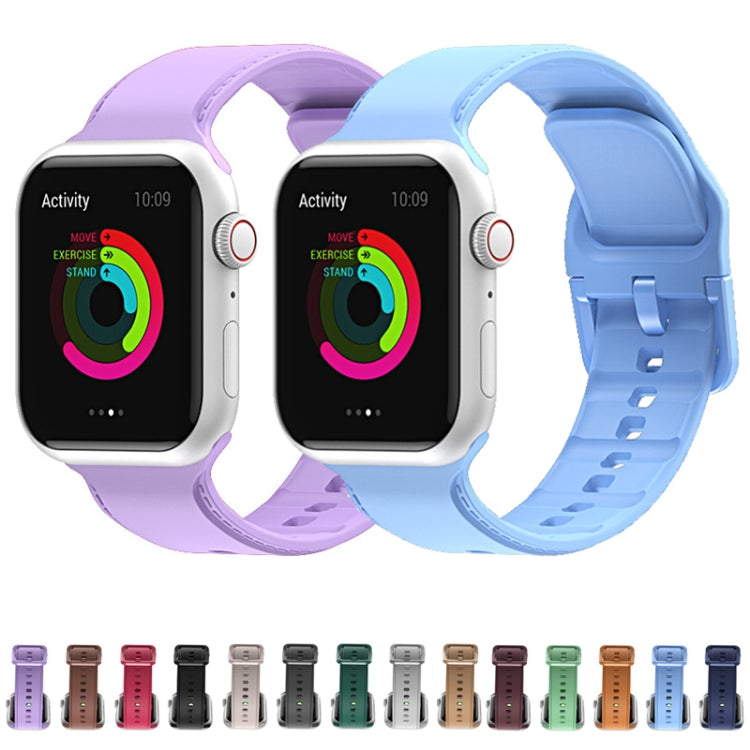 Cinturino in silicone per la serie Apple Watch, 7 41mm / 6&SE&5&4 40mm / 3&2&1 38mm, 7 45mm / 6&SE&5&4 44mm / 3&2&1 42mm