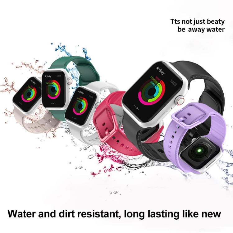Cinturino in silicone per la serie Apple Watch, 7 41mm / 6&SE&5&4 40mm / 3&2&1 38mm, 7 45mm / 6&SE&5&4 44mm / 3&2&1 42mm