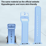 Cinturino in silicone per la serie Apple Watch, 7 41mm / 6&SE&5&4 40mm / 3&2&1 38mm, 7 45mm / 6&SE&5&4 44mm / 3&2&1 42mm