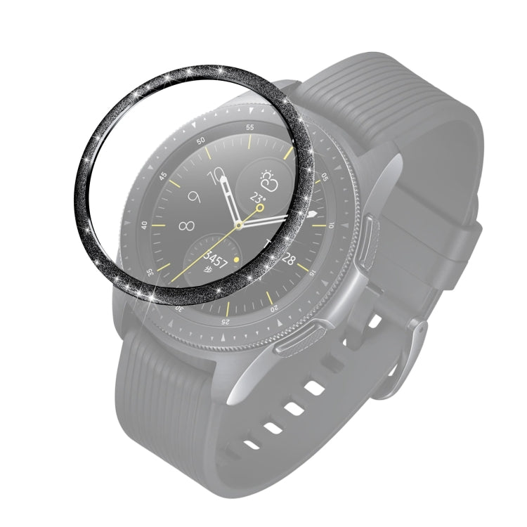 Anello con castone in acciaio inossidabile con polvere glitterata, For Samsung Galaxy Watch 42mm