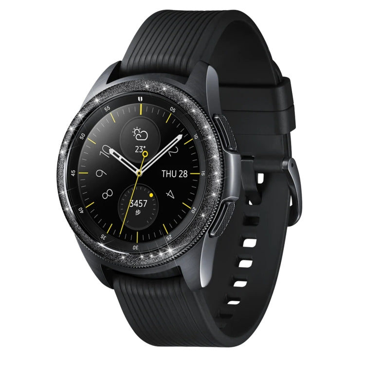 Anello con castone in acciaio inossidabile con polvere glitterata, For Samsung Galaxy Watch 42mm