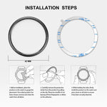 Anello con castone in acciaio inossidabile con polvere glitterata, For Samsung Galaxy Watch 42mm