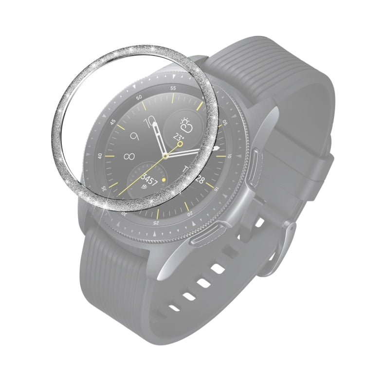 Anello con castone in acciaio inossidabile con polvere glitterata, For Samsung Galaxy Watch 42mm