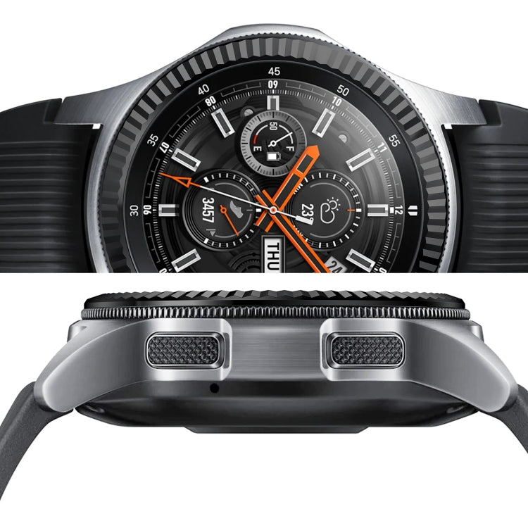 Anello con castone in acciaio inossidabile con fiore di Bach, For Samsung Galaxy Watch 46mm