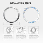 Anello in acciaio con castone per Galaxy Watch 46mm