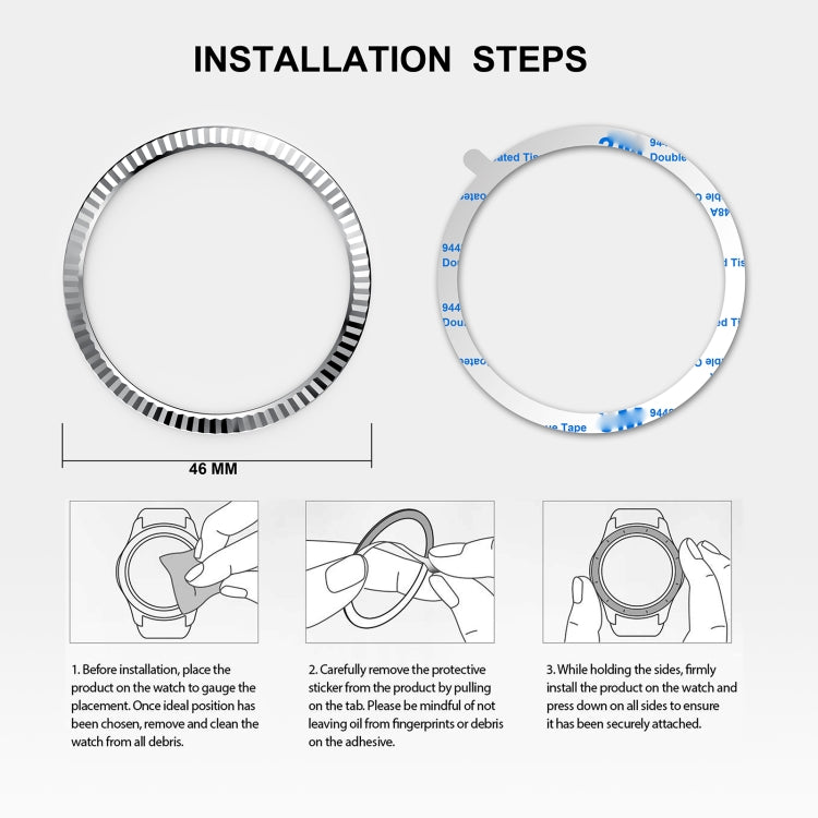 Anello in acciaio con castone per Galaxy Watch 46mm