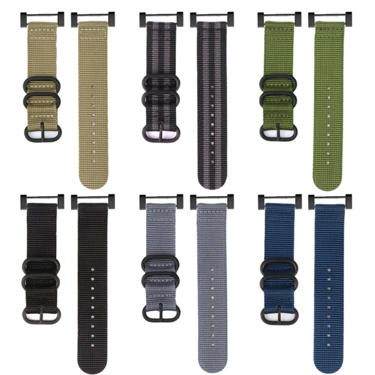 Cinturino in nylon con fibbia in acciaio a tre anelli, For Suunto CORE, For Suunto 7