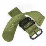 Cinturino in nylon con fibbia in acciaio a tre anelli, For Suunto CORE, For Suunto 7