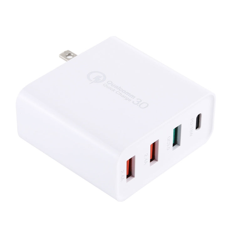 Caricatore da viaggio USB-C 18W con QC3.0 e doppia USB