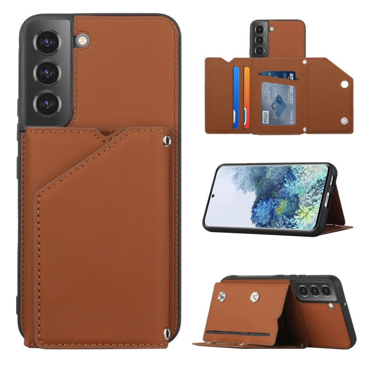 Custodia per telefono Skin Feel PU + TPU + PC con slot per schede, For vivo S10e / V23e, For Xiaomi Redmi Note 11 Pro, For Samsung Galaxy S22 5G, For Samsung Galaxy S22+ 5G, For Samsung Galaxy S22 Ultra 5G