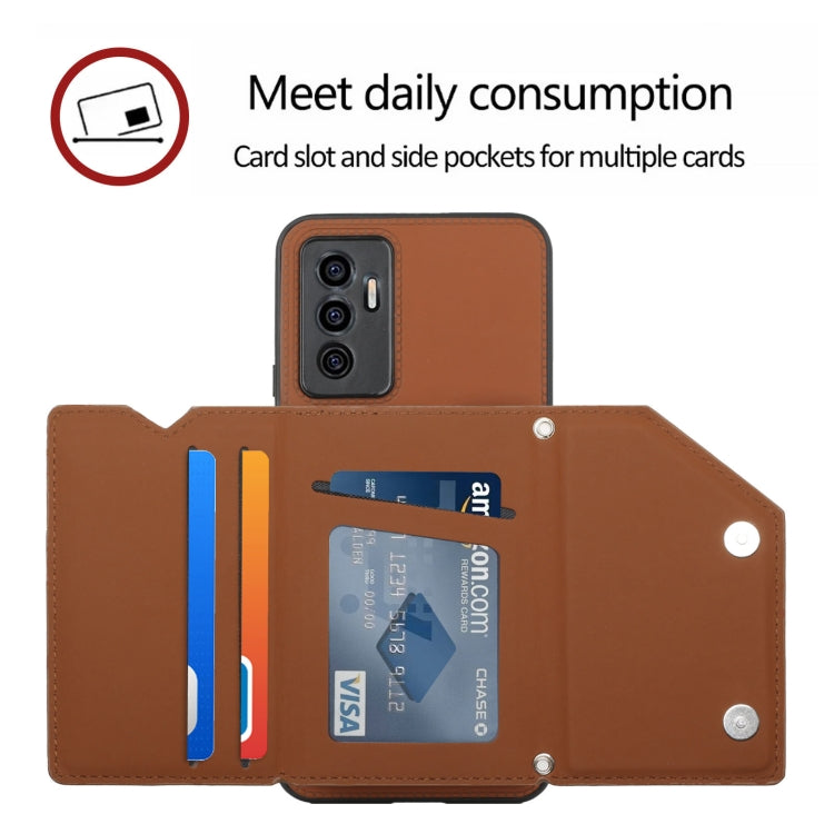 Custodia per telefono Skin Feel PU + TPU + PC con slot per schede, For vivo S10e / V23e, For Xiaomi Redmi Note 11 Pro, For Samsung Galaxy S22 5G, For Samsung Galaxy S22+ 5G, For Samsung Galaxy S22 Ultra 5G