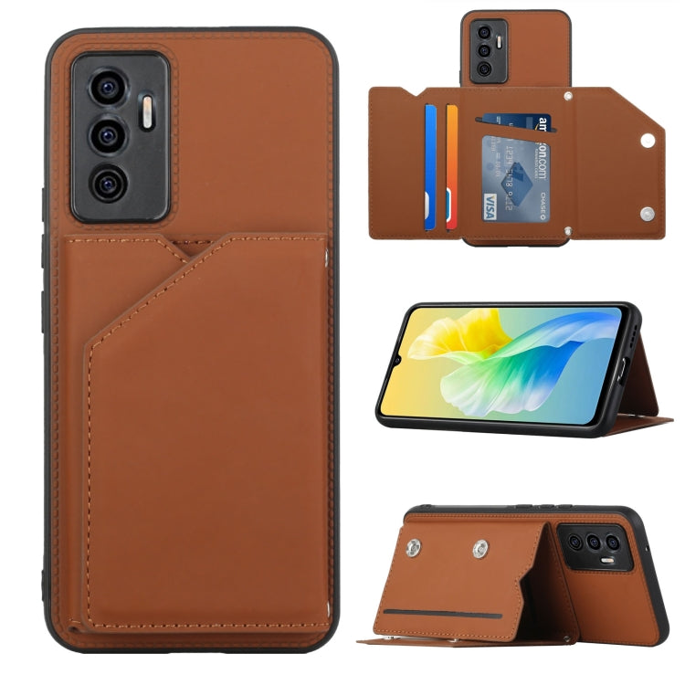 Custodia per telefono Skin Feel PU + TPU + PC con slot per schede, For vivo S10e / V23e, For Xiaomi Redmi Note 11 Pro, For Samsung Galaxy S22 5G, For Samsung Galaxy S22+ 5G, For Samsung Galaxy S22 Ultra 5G