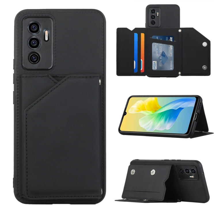 Custodia per telefono Skin Feel PU + TPU + PC con slot per schede, For vivo S10e / V23e, For Xiaomi Redmi Note 11 Pro, For Samsung Galaxy S22 5G, For Samsung Galaxy S22+ 5G, For Samsung Galaxy S22 Ultra 5G