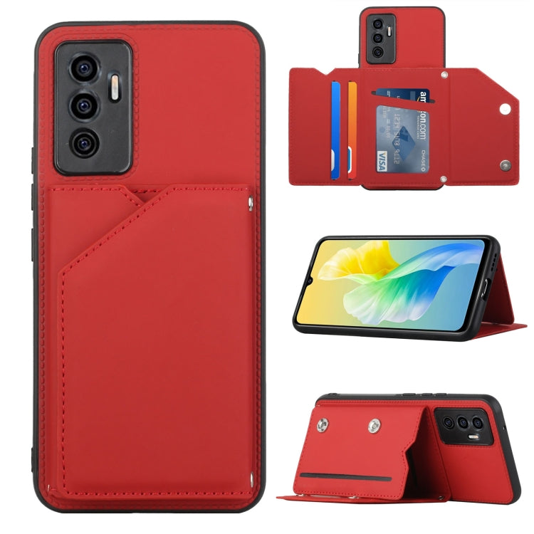 Custodia per telefono Skin Feel PU + TPU + PC con slot per schede, For vivo S10e / V23e, For Xiaomi Redmi Note 11 Pro, For Samsung Galaxy S22 5G, For Samsung Galaxy S22+ 5G, For Samsung Galaxy S22 Ultra 5G