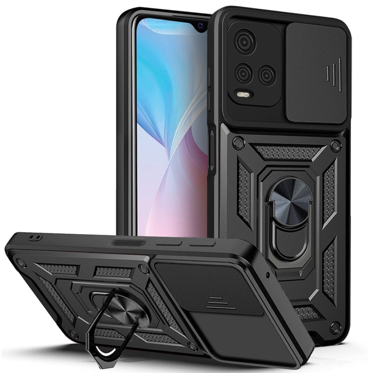 Cover per fotocamera scorrevole Custodia per telefono in TPU + PC, For OPPO Realme 8i, For OPPO Realme C21Y, For vivo Y21s, For Samsung Galaxy A03 5G 164mm, For Samsung Galaxy A13 4G
