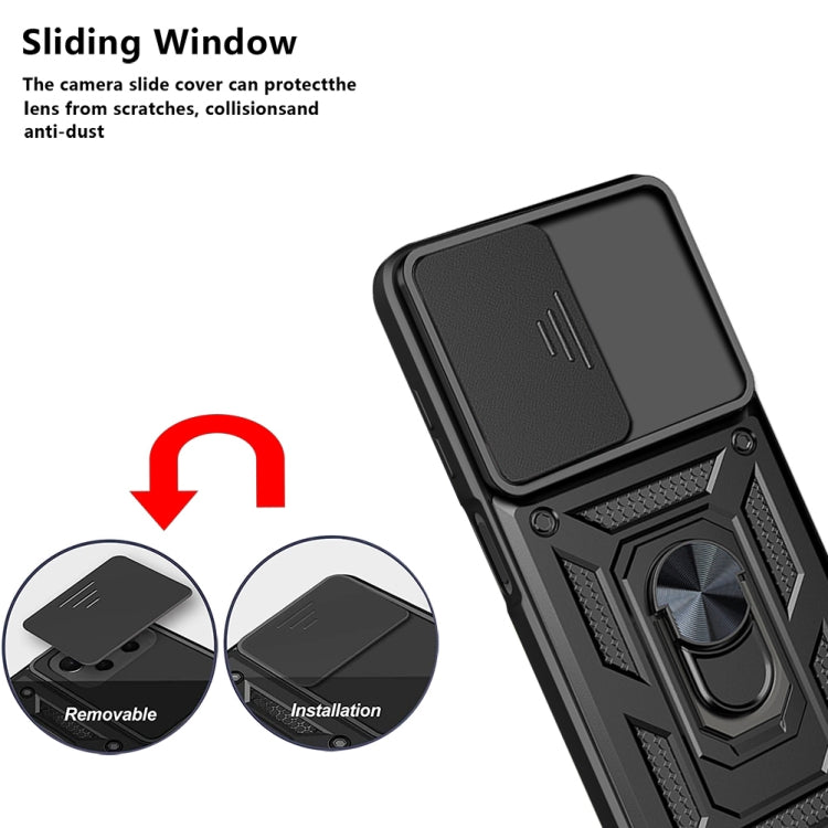Cover per fotocamera scorrevole Custodia per telefono in TPU + PC, For OPPO Realme 8i, For OPPO Realme C21Y, For vivo Y21s, For Samsung Galaxy A03 5G 164mm, For Samsung Galaxy A13 4G