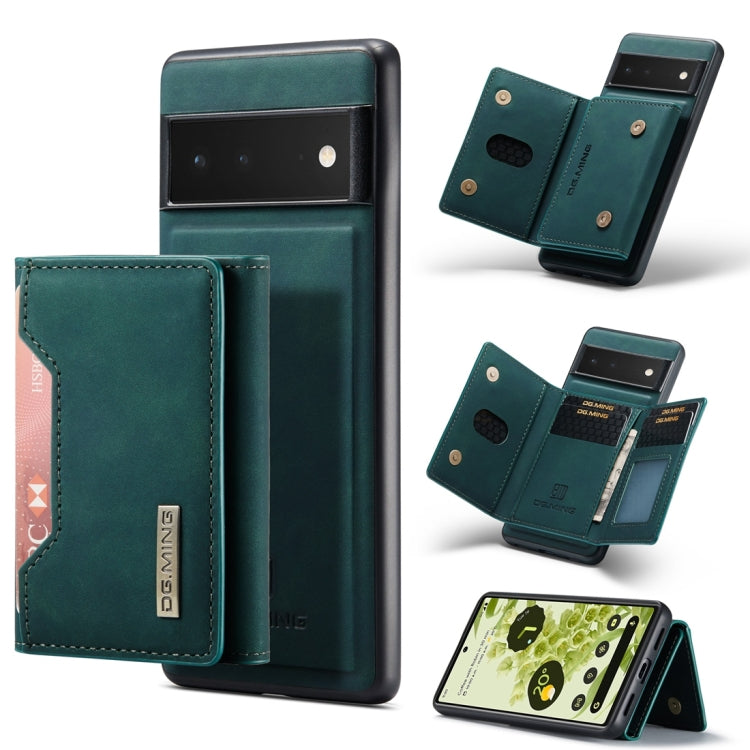 DG.MING M2 Series 3-Fold Multi Card Bag + Cover posteriore magnetica, For Google Pixel 5a 5G, For Google Pixel 6 Pro, For OnePlus 9RT 5G