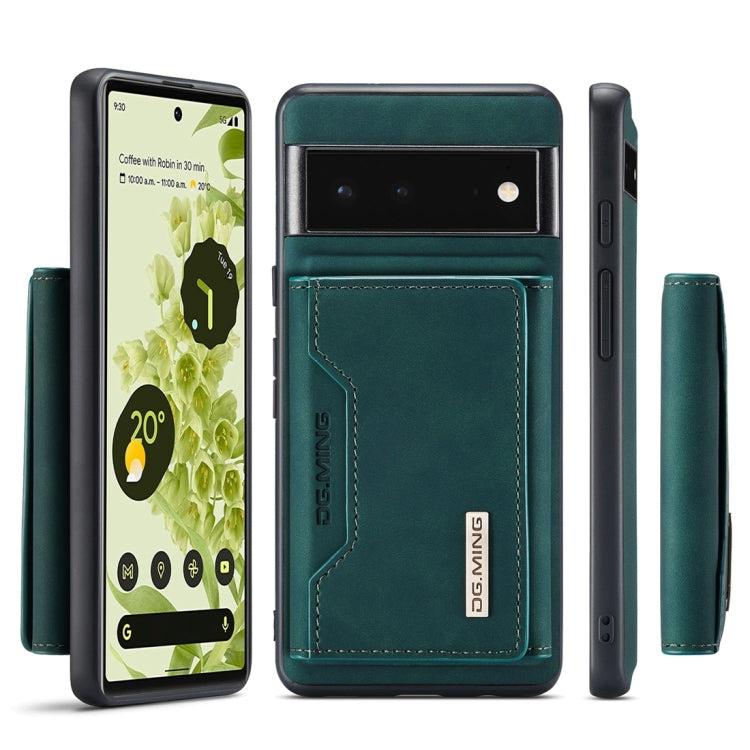 DG.MING M2 Series 3-Fold Multi Card Bag + Cover posteriore magnetica, For Google Pixel 5a 5G, For Google Pixel 6 Pro, For OnePlus 9RT 5G