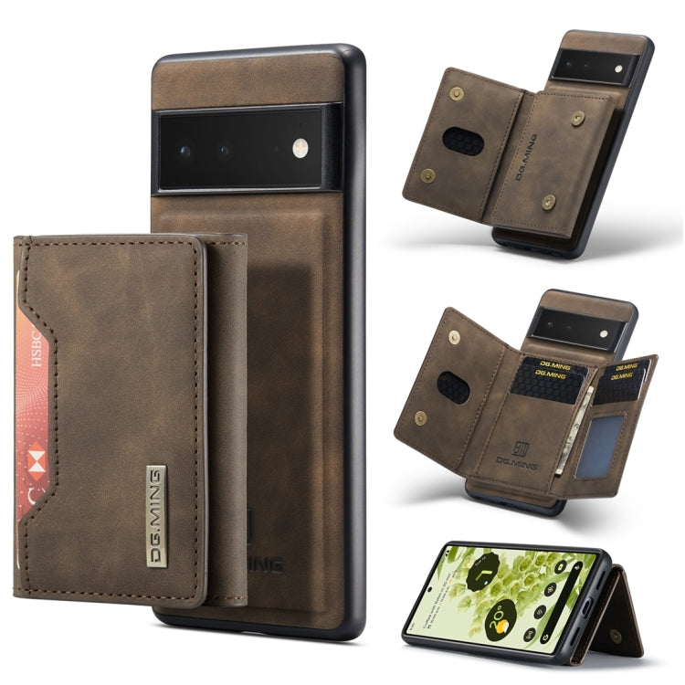 DG.MING M2 Series 3-Fold Multi Card Bag + Cover posteriore magnetica, For Google Pixel 5a 5G, For Google Pixel 6 Pro, For OnePlus 9RT 5G