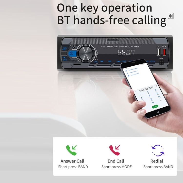 M11 Lettore MP3 Bluetooth per auto Supporto Interconnessione telefono cellulare / Scheda FM / TF, M11