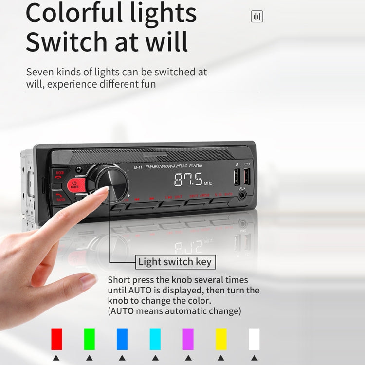 M11 Lettore MP3 Bluetooth per auto Supporto Interconnessione telefono cellulare / Scheda FM / TF, M11