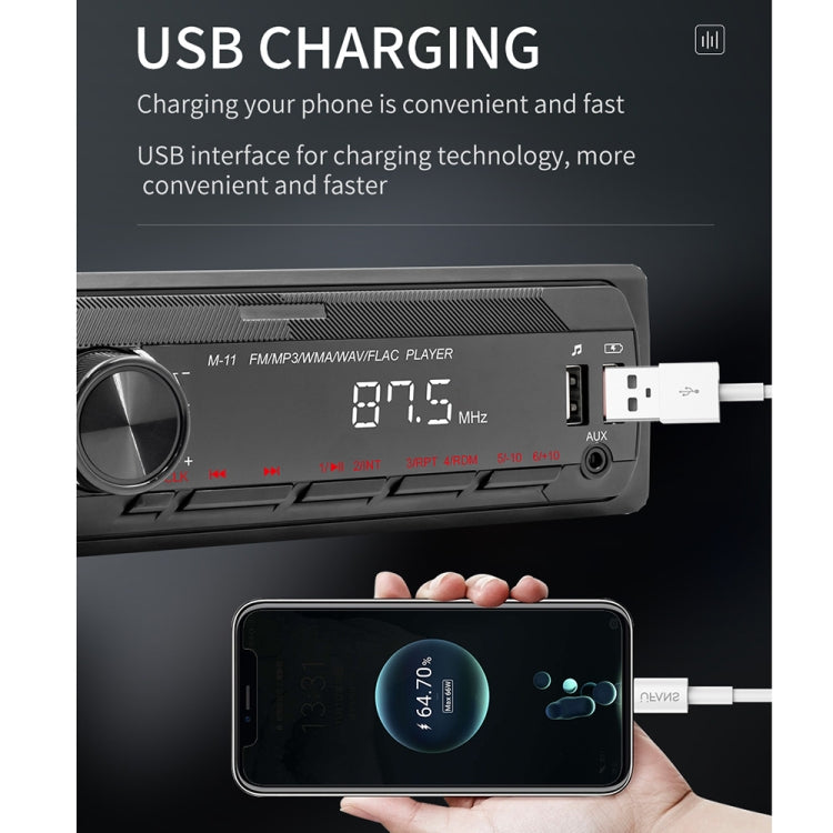 M11 Lettore MP3 Bluetooth per auto Supporto Interconnessione telefono cellulare / Scheda FM / TF, M11