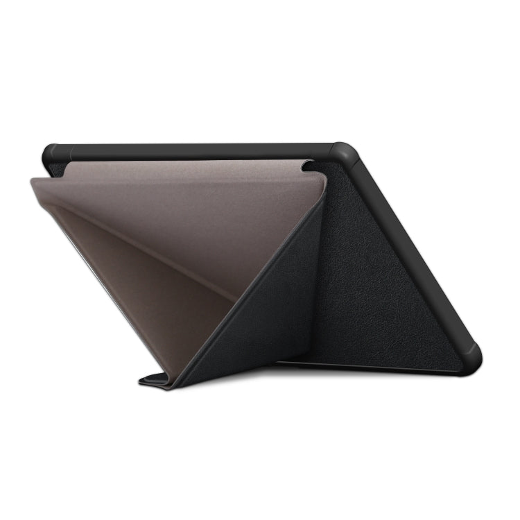 Custodia per tablet in pelle multi-pieghevole con trama in tessuto, For KOBO Libra2 2021, For KOBO Sage 2021