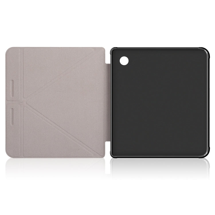 Custodia per tablet in pelle multi-pieghevole con trama in tessuto, For KOBO Libra2 2021, For KOBO Sage 2021