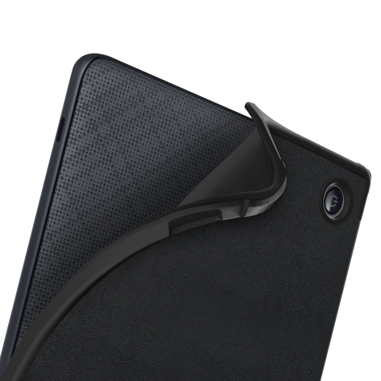 Custodia per tablet in pelle multi-pieghevole con trama in tessuto, For KOBO Libra2 2021, For KOBO Sage 2021
