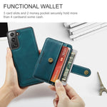 Custodia per telefono JEEHOOD RFID con blocco antifurto magnetico in PU + TPU, For Samsung Galaxy S22 5G, For Samsung Galaxy S22+ 5G