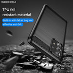 Custodia per telefono TPU in fibra di carbonio con trama spazzolata, For Samsung Galaxy A73 5G