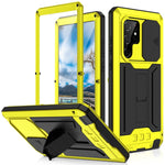 Custodia per telefono con supporto scorrevole in metallo + silicone per fotocamera R-JUST, For Samsung Galaxy S22 5G, For Samsung Galaxy S22+ 5G, For Samsung Galaxy S22 Ultra 5G